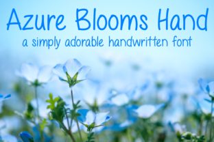 Azure Blooms Hand: A Cheerful Typeface for Authentic Campaigns