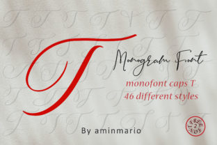 Monogram T Monofont Caps T: A Refined Script for Editorial Design